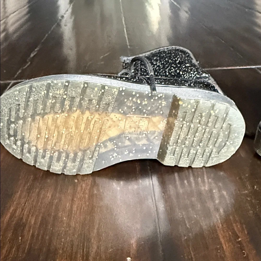 Dr. Martens Kids Sparkly Black Boots